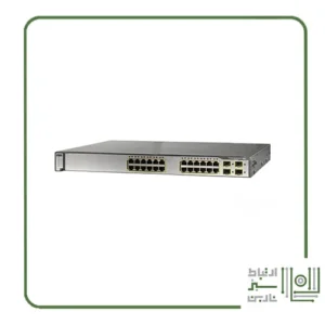 سوئیچ شبکه مدیریتی سیسکو ۲۴ پورت WS-C۳۷۵۰G-۲۴TS-S۱U